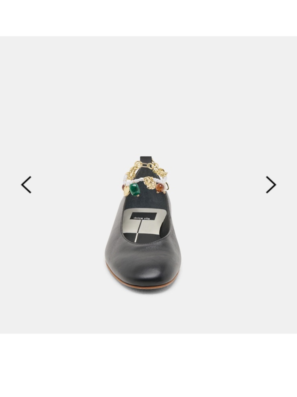 NWT Dolce Vita Baiden Genuine Leather Black anklet womens ballet flats us 9 - Picture 6 of 9